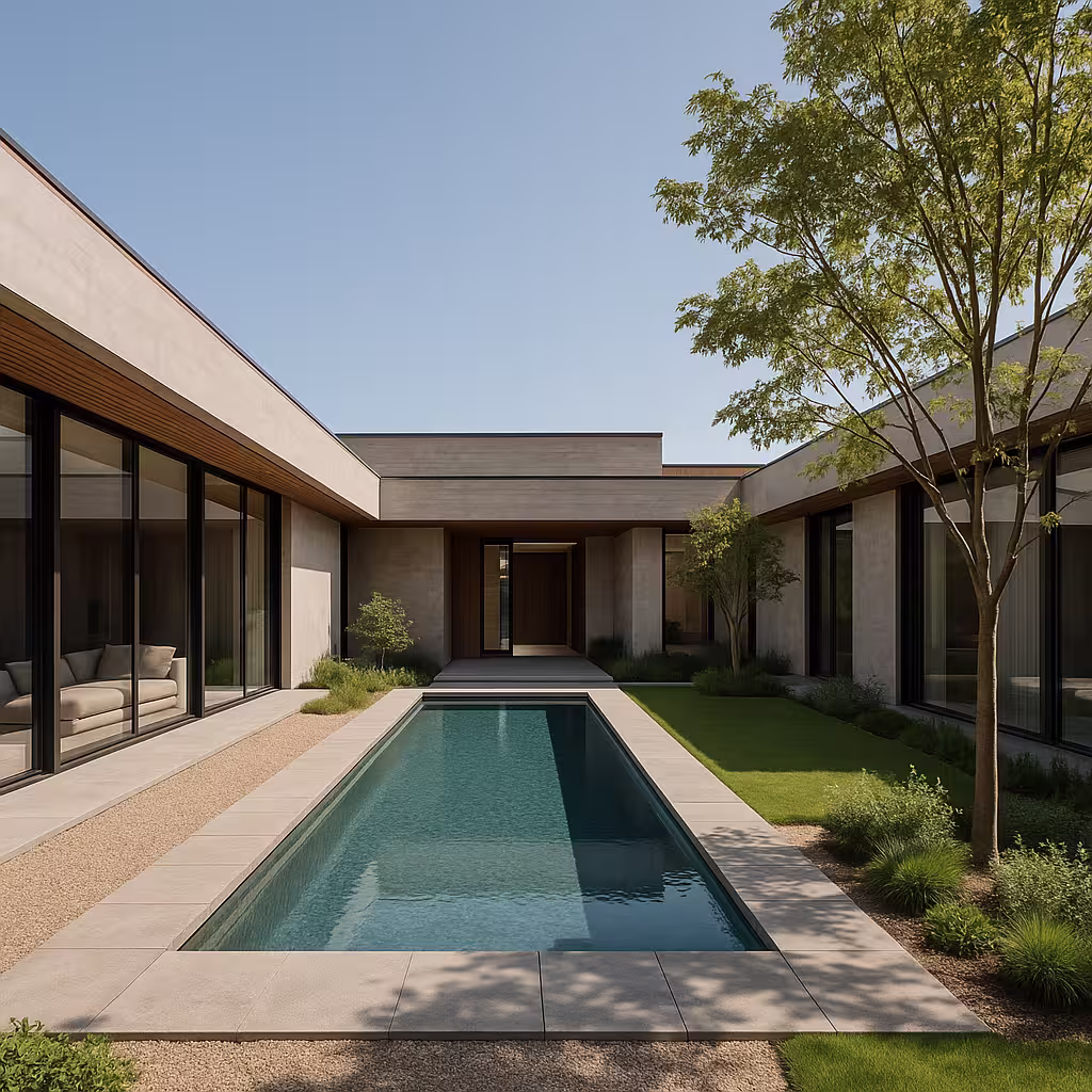 Courtyard House — inward-looking plan